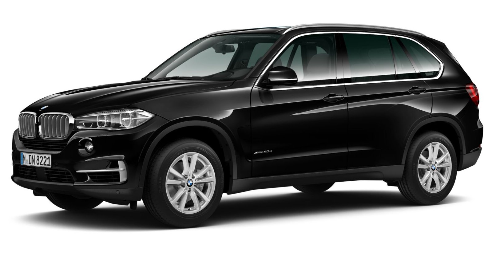 BMW X5 xDrive40d in Schwarz von vorne