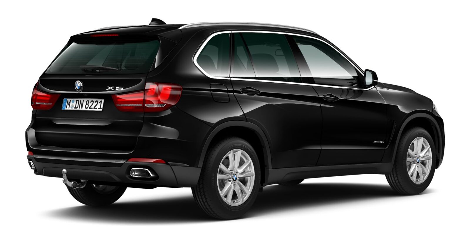 BMW BMW X in Schwarz von hinten