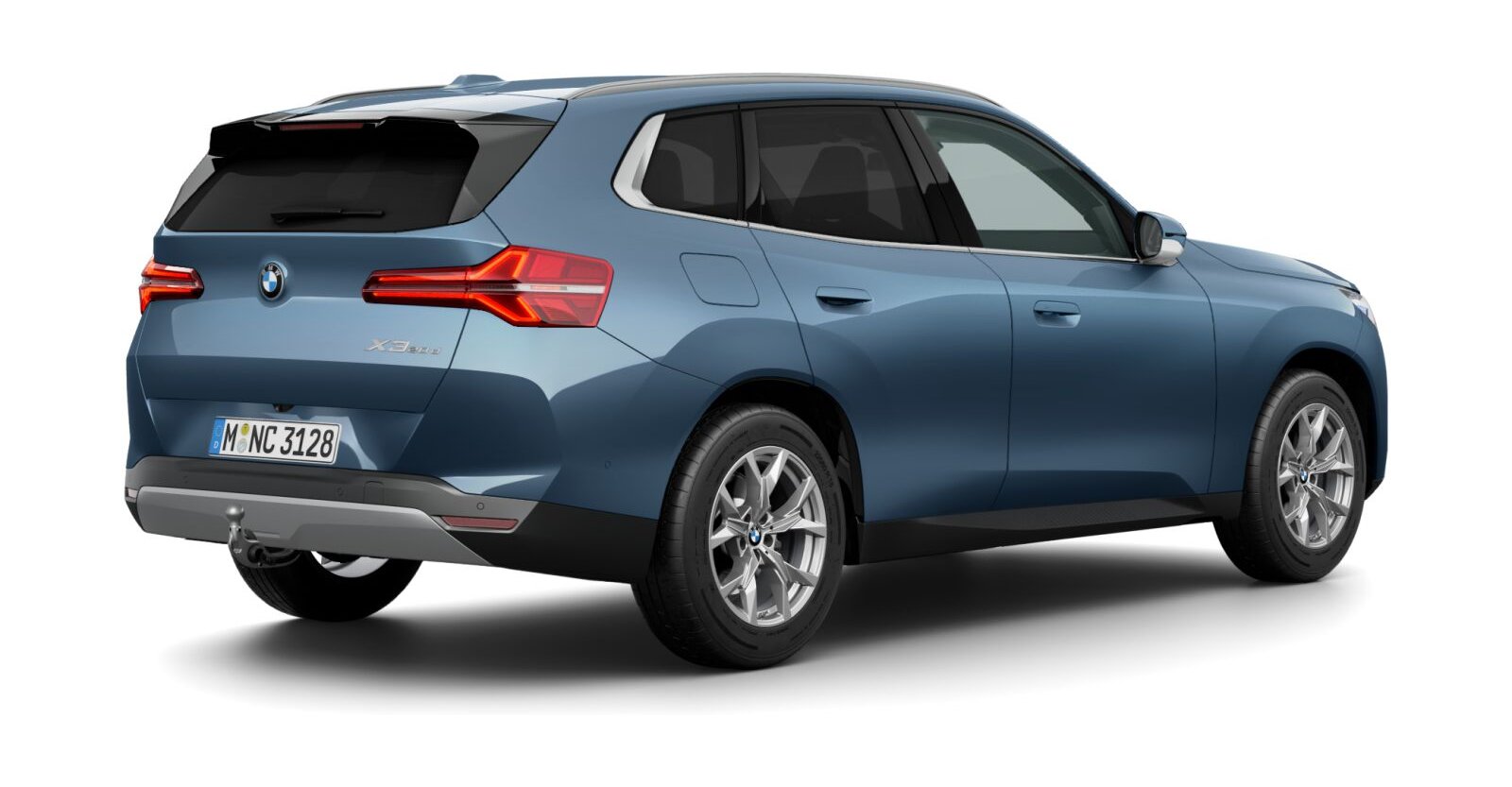 BMW BMW X in Blau von hinten BMW BMW X in Blau von hinten