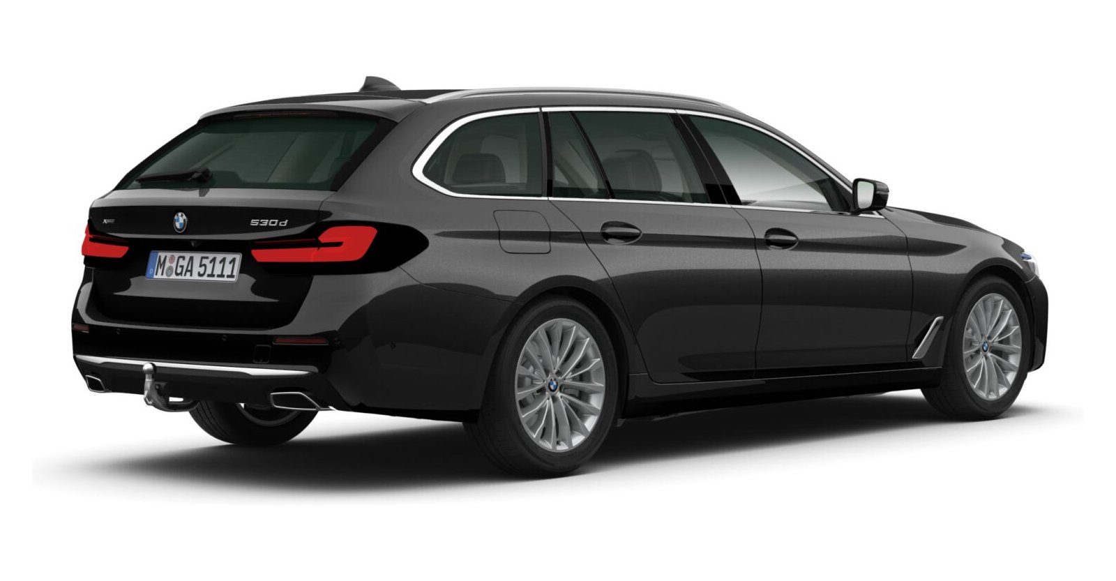 BMW BMW 5er in Schwarz von hinten BMW BMW 5er in Schwarz von hinten