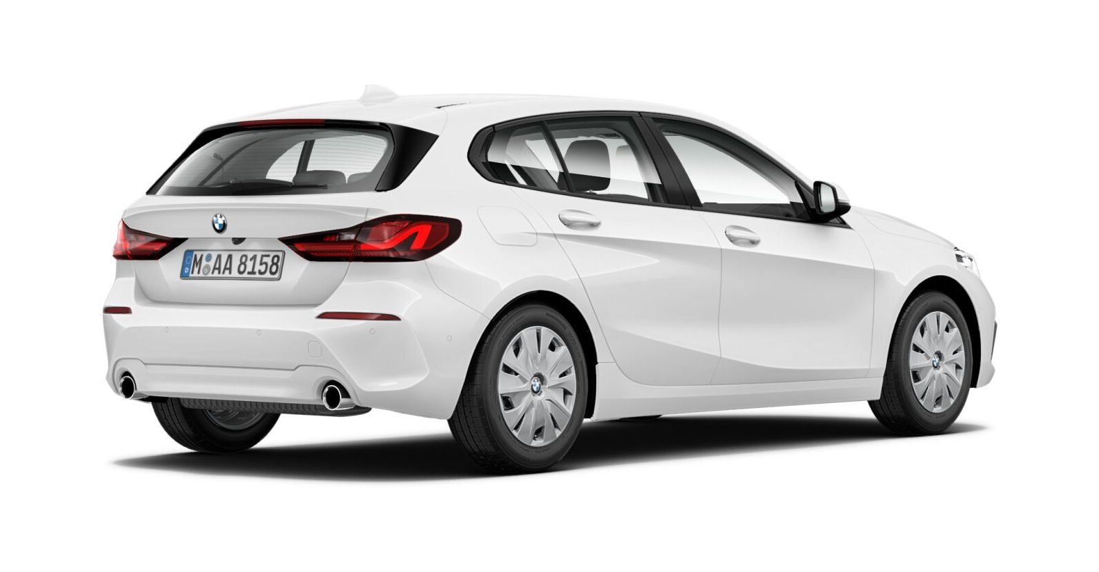 BMW BMW 1er in Weiß von hinten