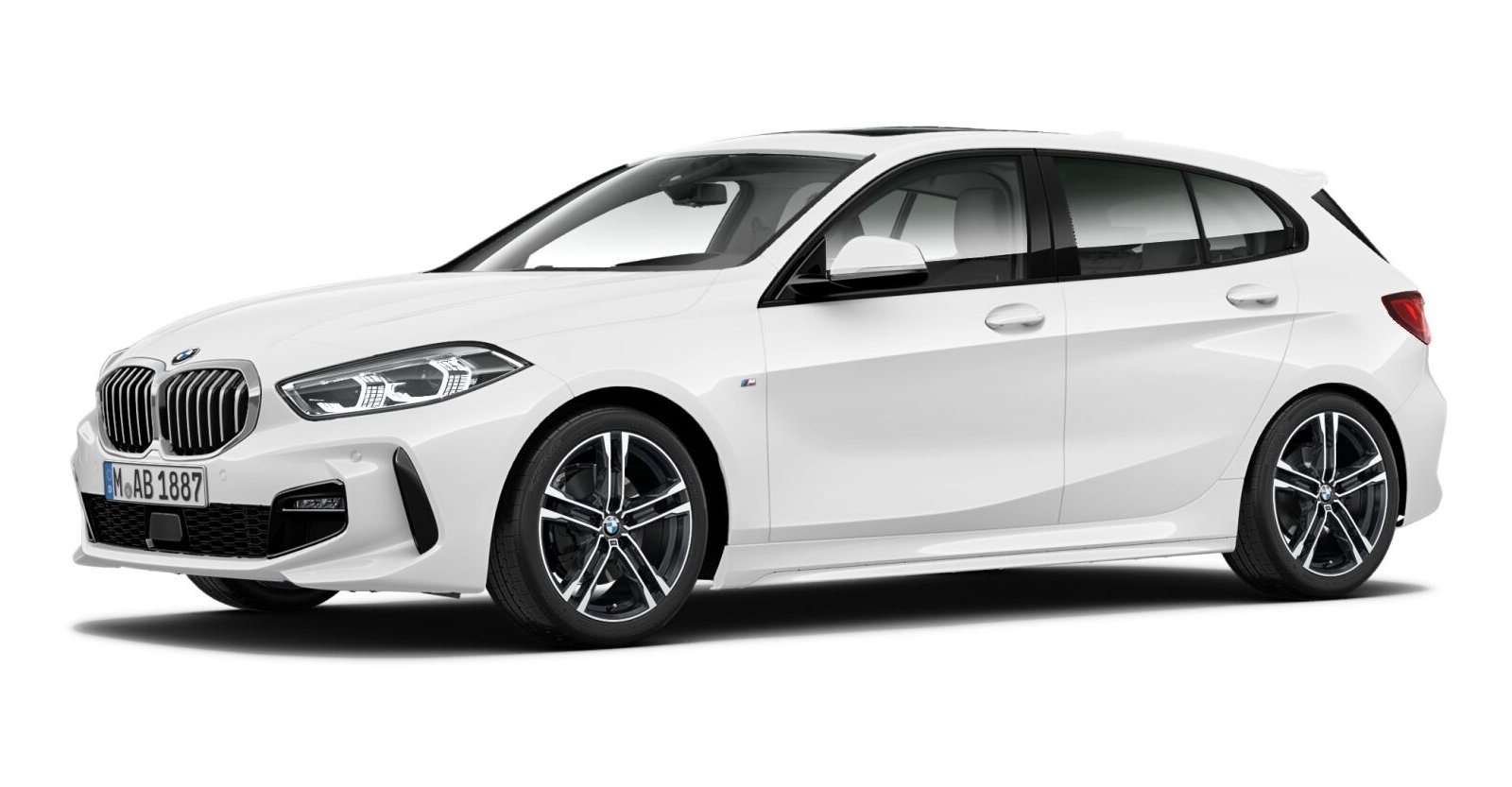 BMW BMW 1er in Weiß von vorne BMW BMW 1er in Weiß von vorne
