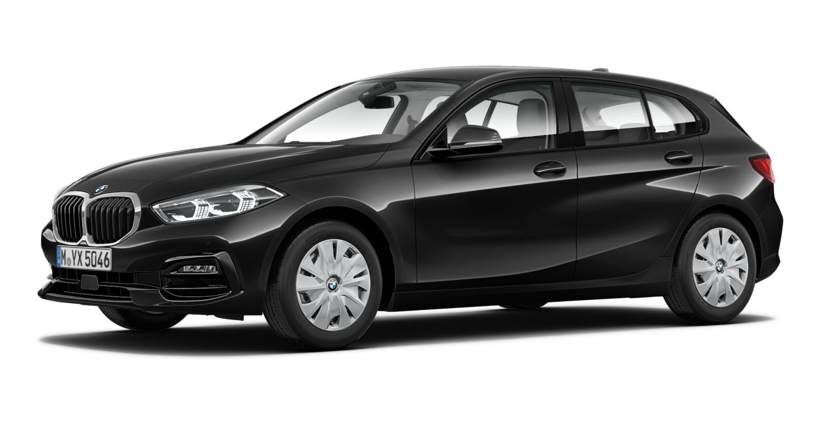 BMW BMW 1er in Schwarz von vorne BMW BMW 1er in Schwarz von vorne
