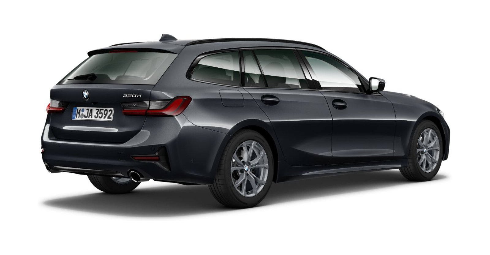 BMW BMW 3er in Grau von hinten