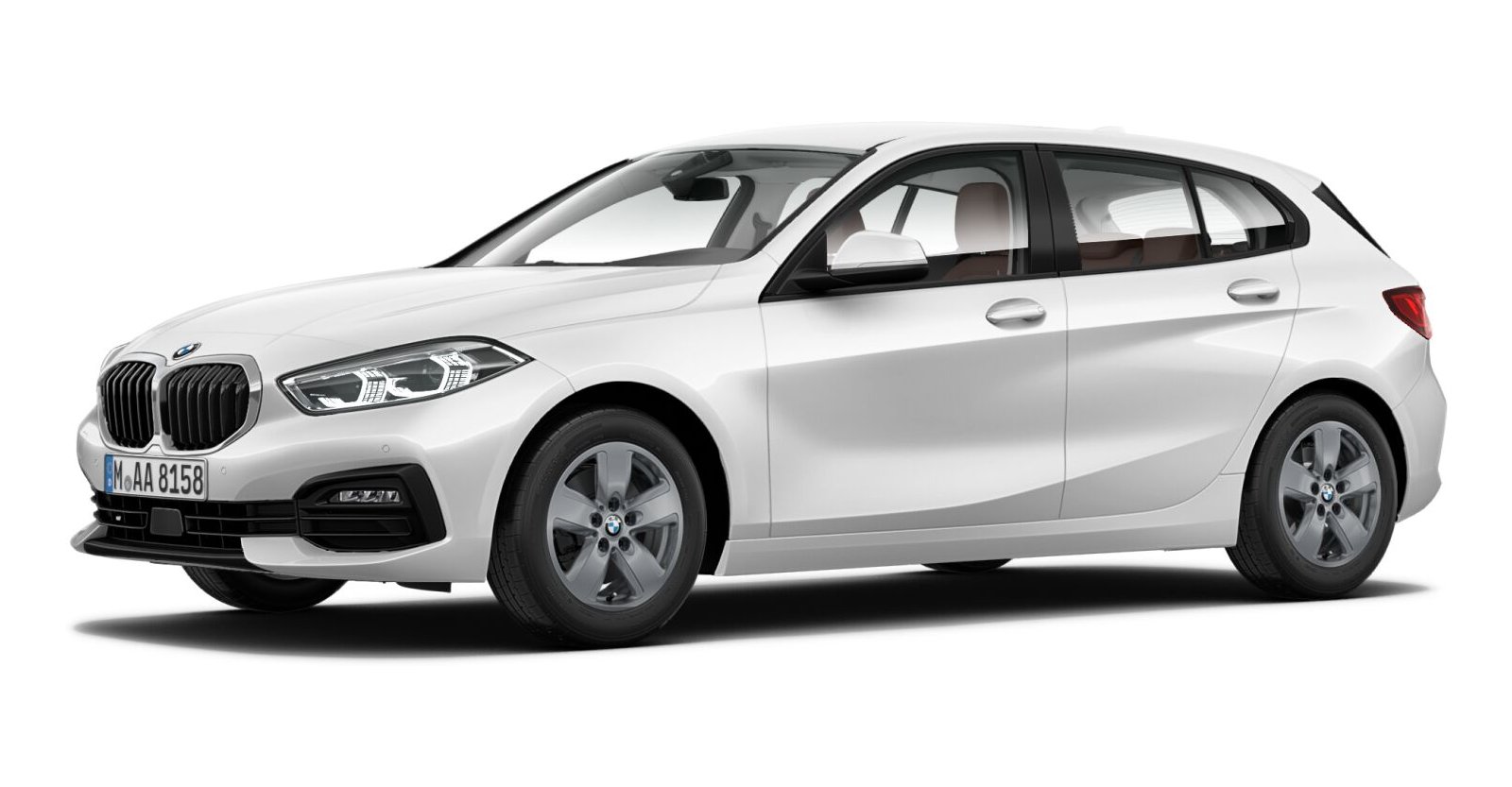 BMW 118i in Weiß von vorne BMW 118i in Weiß von vorne