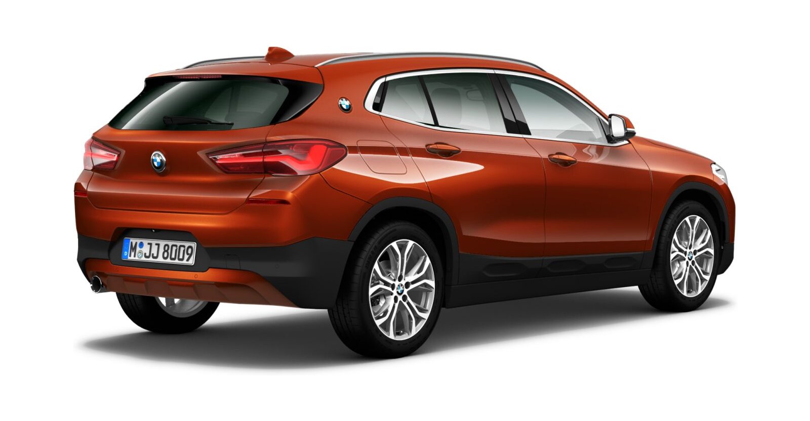 BMW BMW X in Orange von hinten BMW BMW X in Orange von hinten