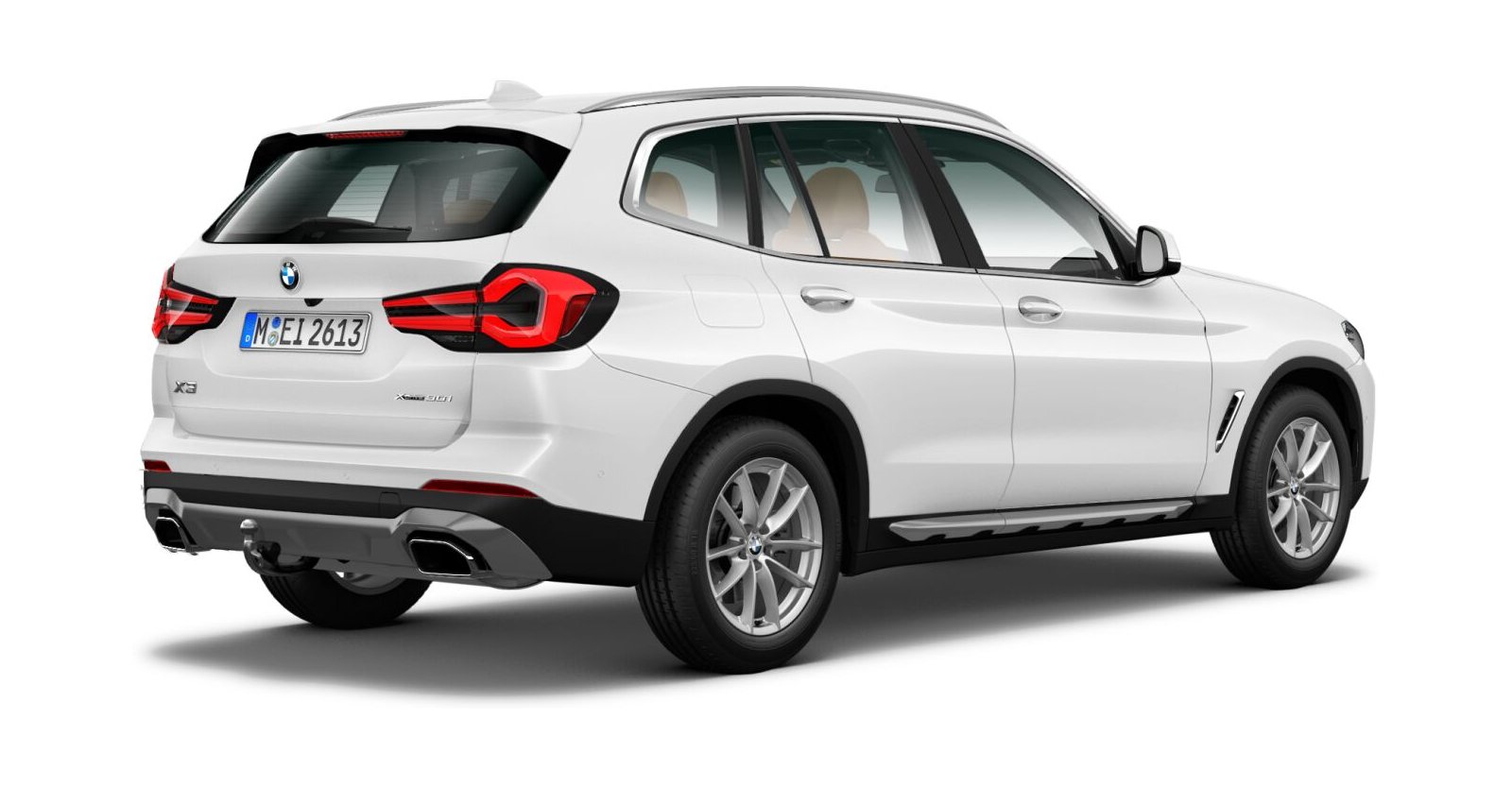BMW BMW X in Weiß von hinten BMW BMW X in Weiß von hinten