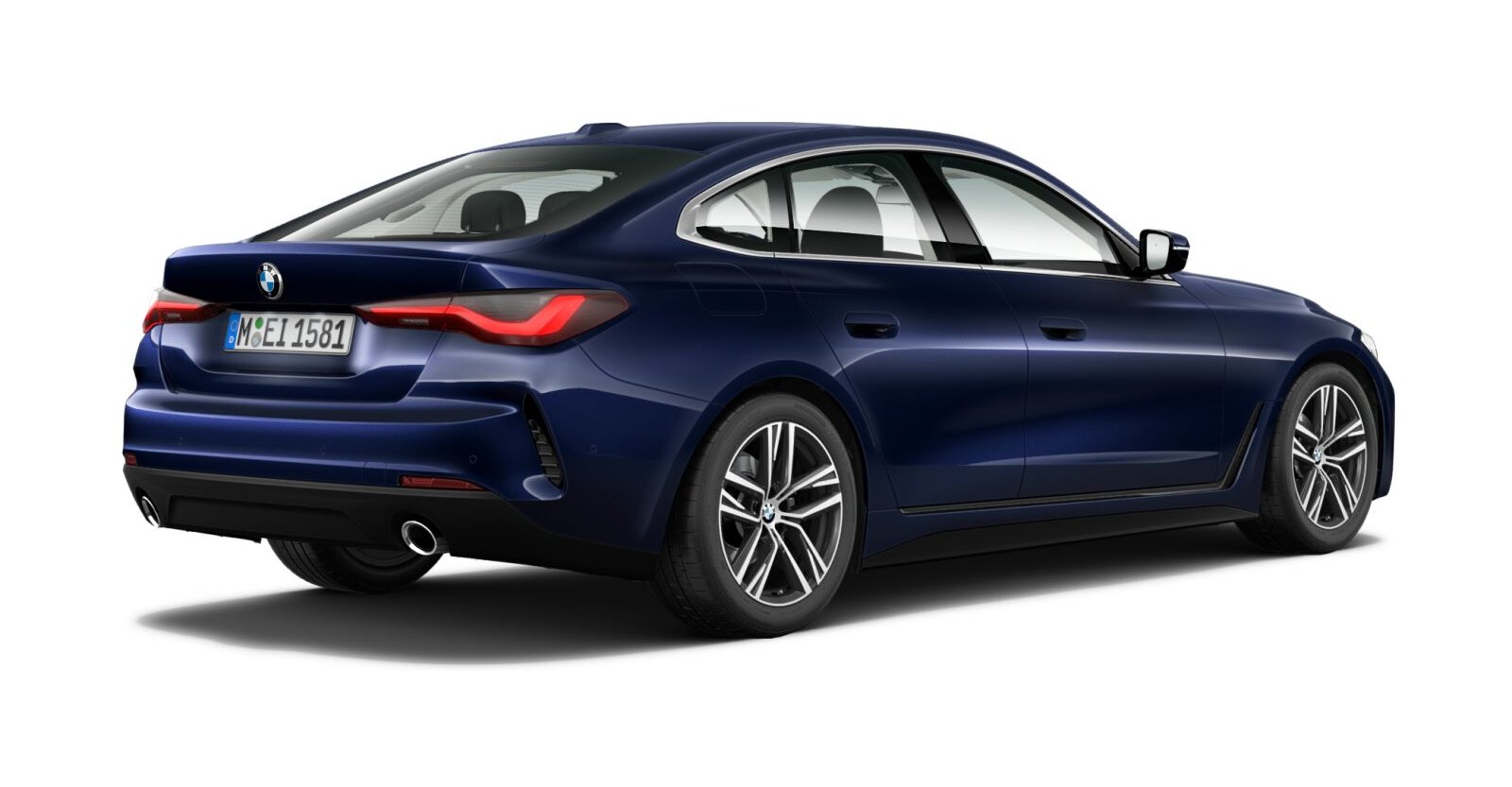 BMW BMW 4er in Blau von hinten BMW BMW 4er in Blau von hinten