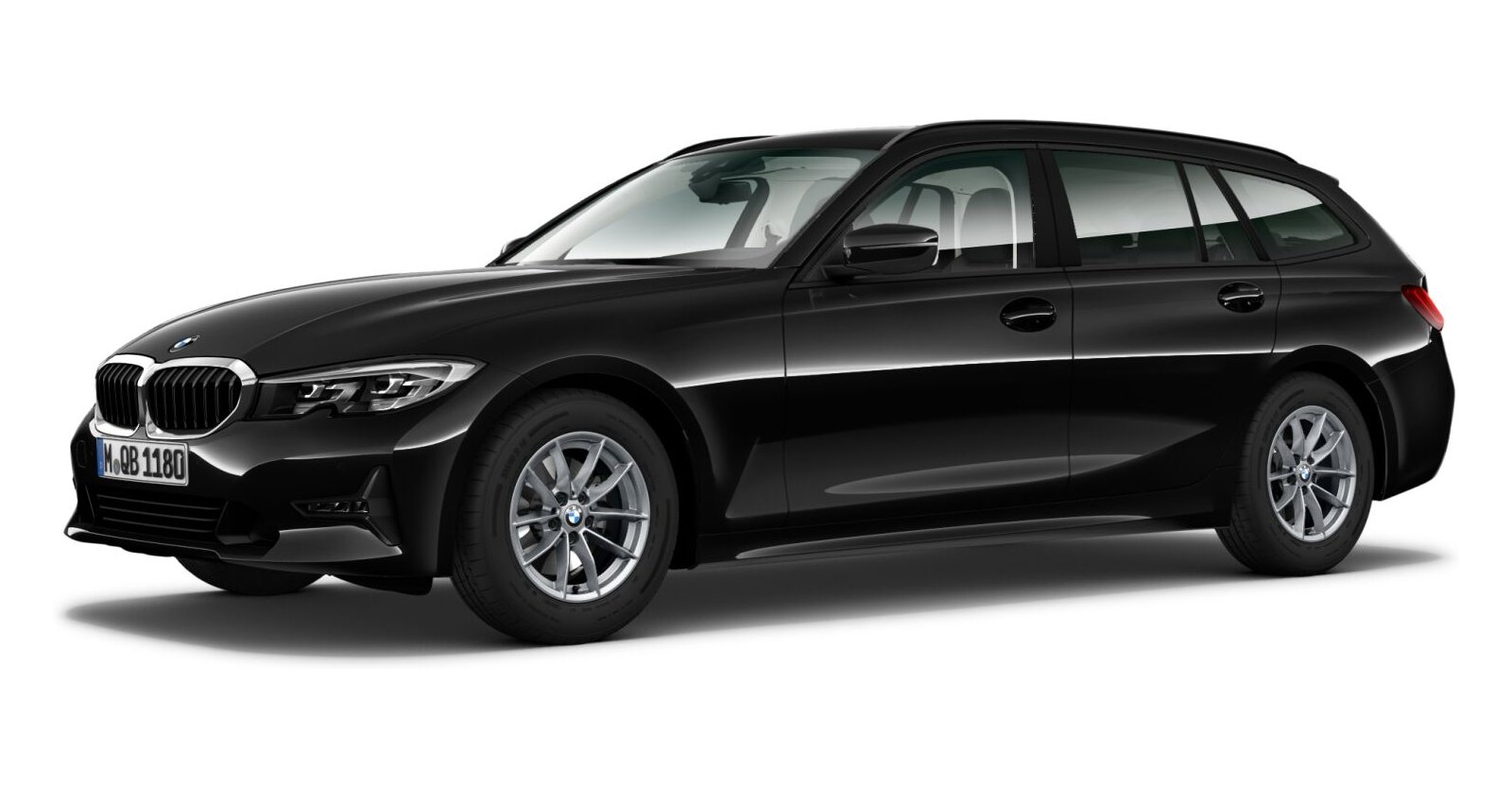 BMW BMW 3er in Schwarz von vorne
