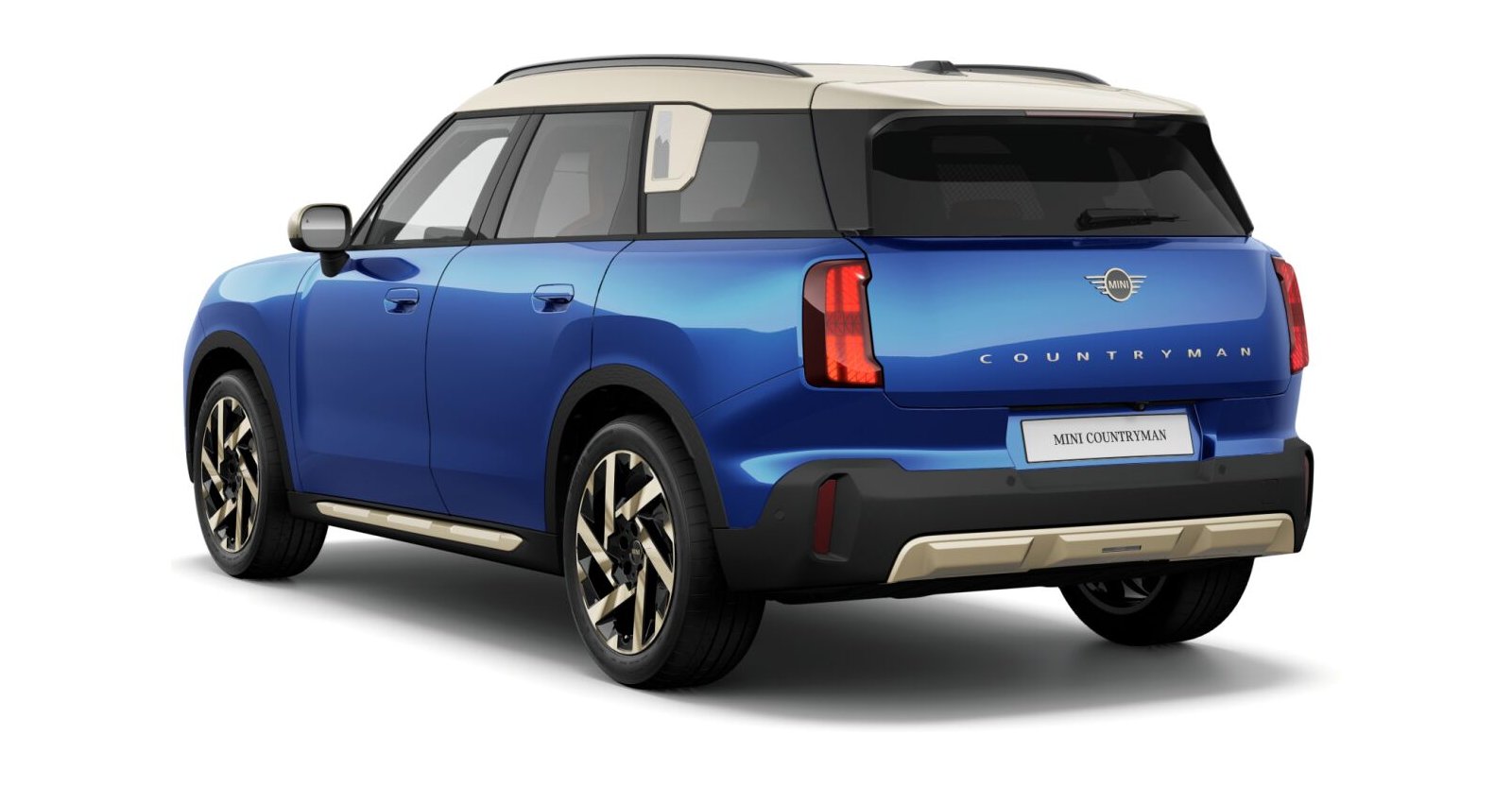 MINI MINI Countryman in Blau von hinten MINI MINI Countryman in Blau von hinten