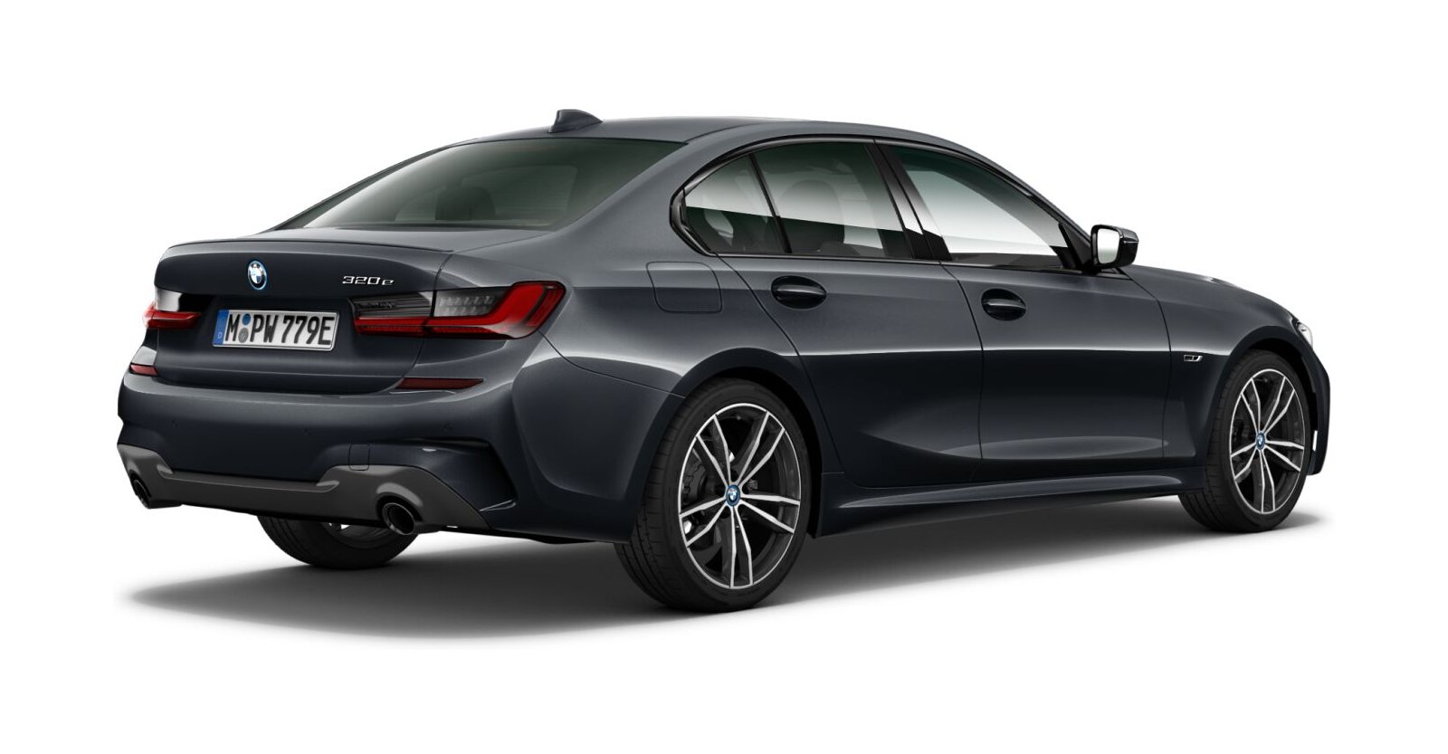 BMW BMW 3er in Grau von hinten BMW BMW 3er in Grau von hinten