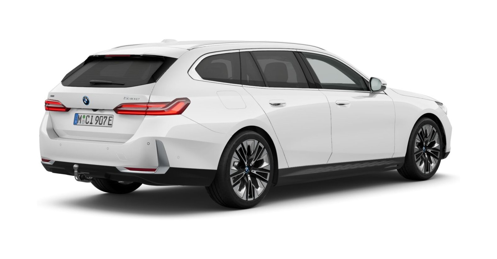 BMW BMW 5er in Weiß von hinten