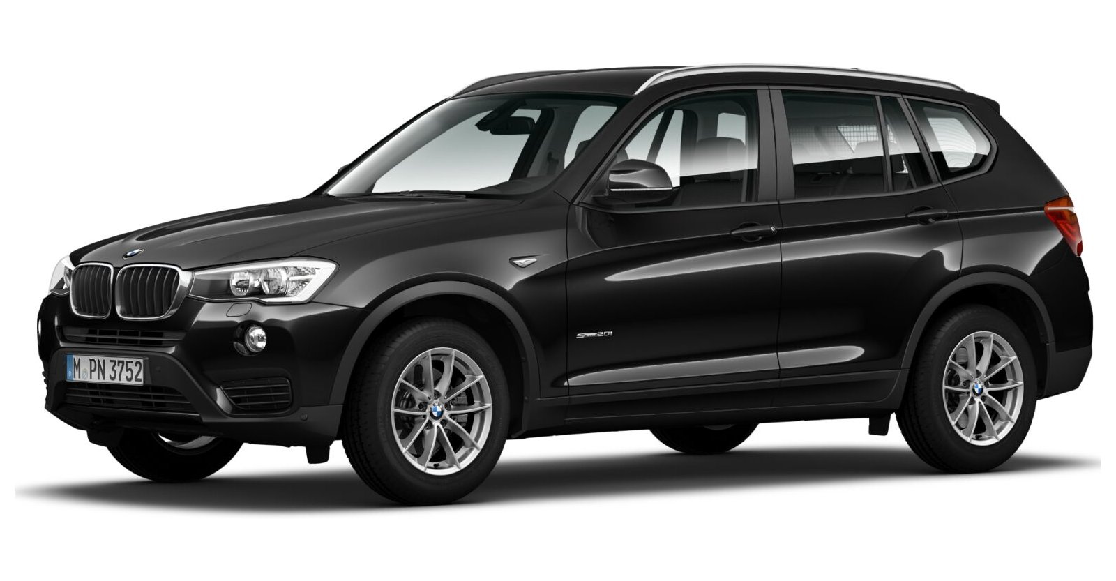 BMW X3 sDrive20i in Schwarz von vorne