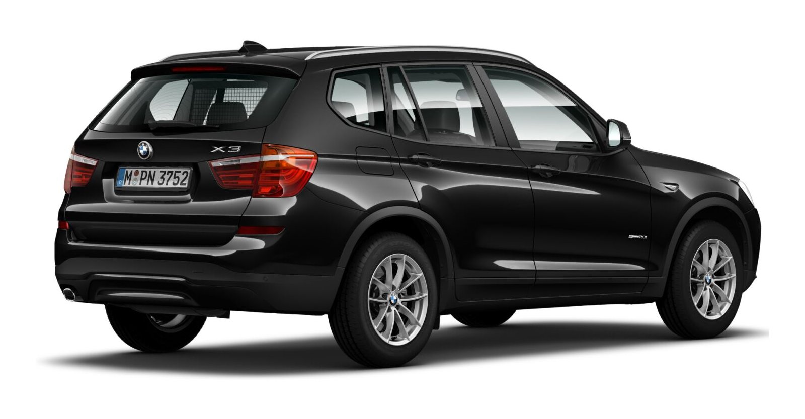 BMW BMW X in Schwarz von hinten BMW BMW X in Schwarz von hinten