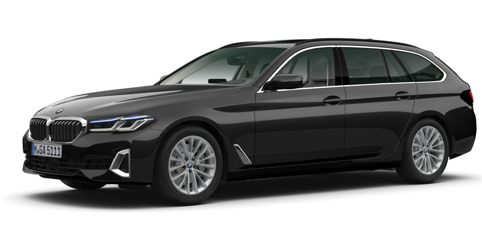BMW BMW 5er in Schwarz von vorne BMW BMW 5er in Schwarz von vorne