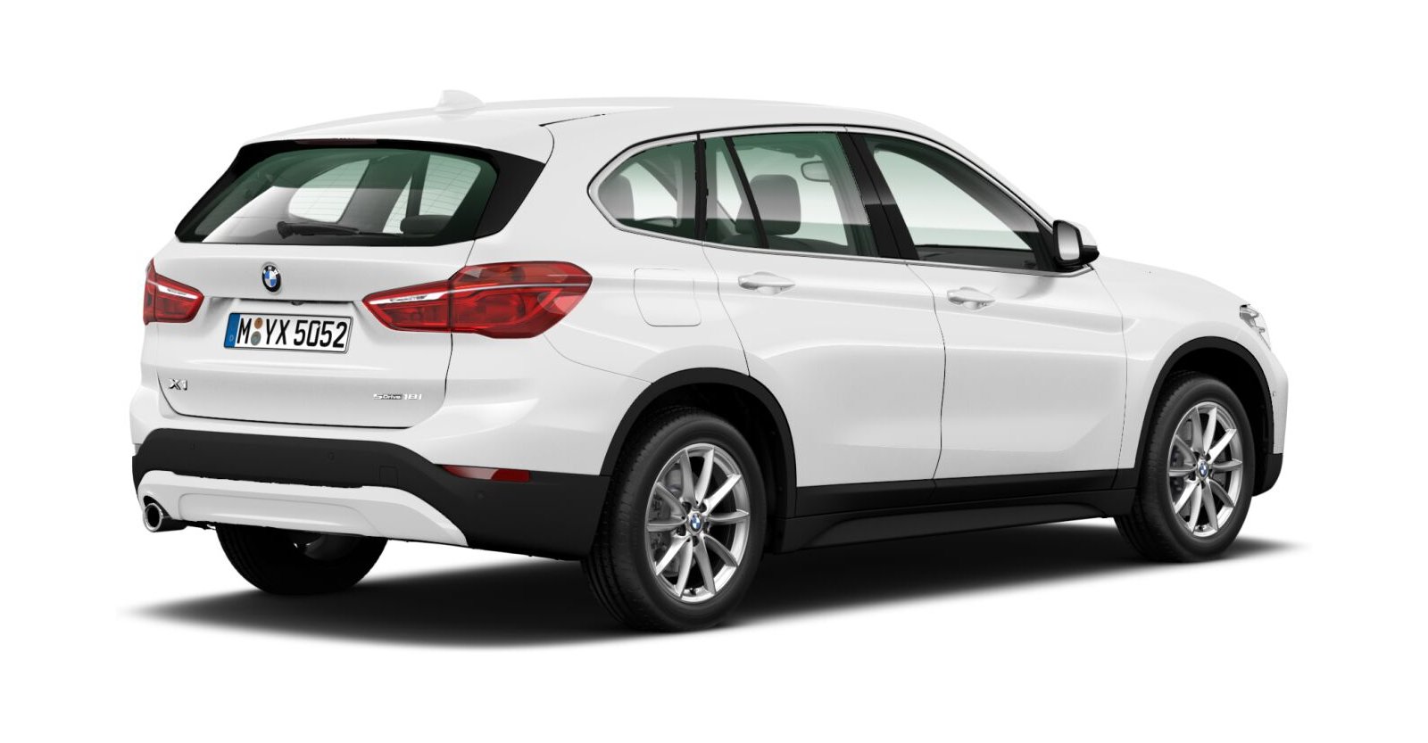 BMW BMW X in Weiß von hinten BMW BMW X in Weiß von hinten