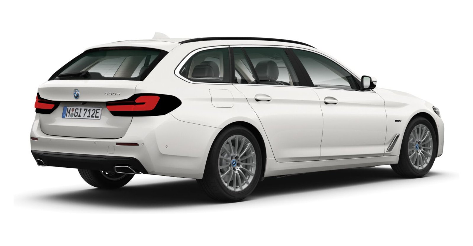 BMW BMW 5er in Weiß von hinten BMW BMW 5er in Weiß von hinten