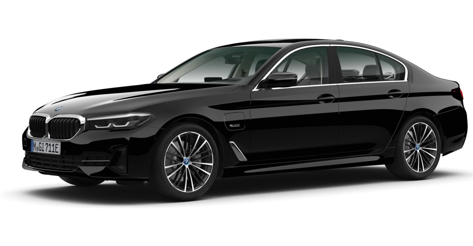 BMW BMW 5er in Schwarz von vorne BMW BMW 5er in Schwarz von vorne