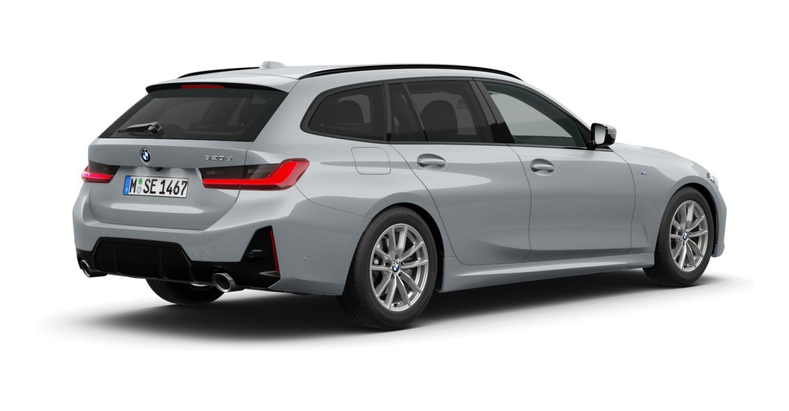 BMW BMW 3er in Grau von hinten