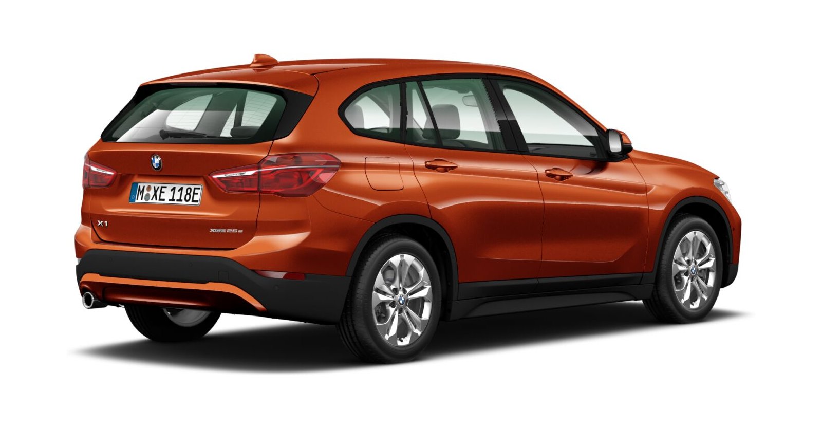 BMW BMW X in Orange von hinten BMW BMW X in Orange von hinten