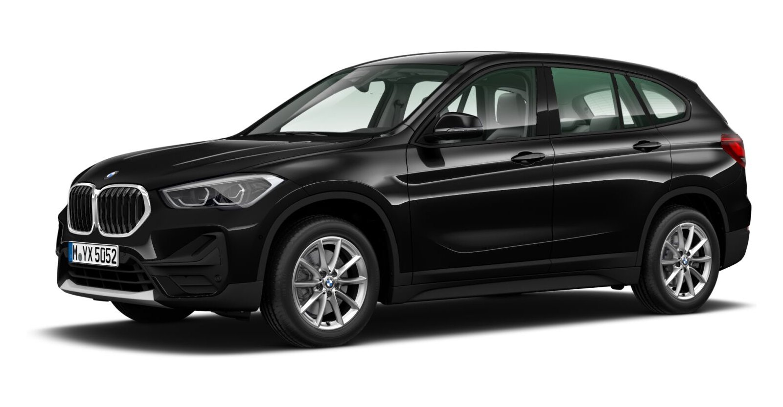 BMW X1 xDrive20d in Schwarz von vorne BMW X1 xDrive20d in Schwarz von vorne
