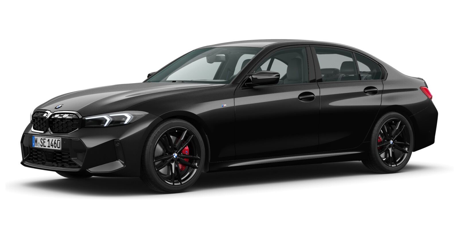 BMW M340i xDrive Limousine in Schwarz von vorne
