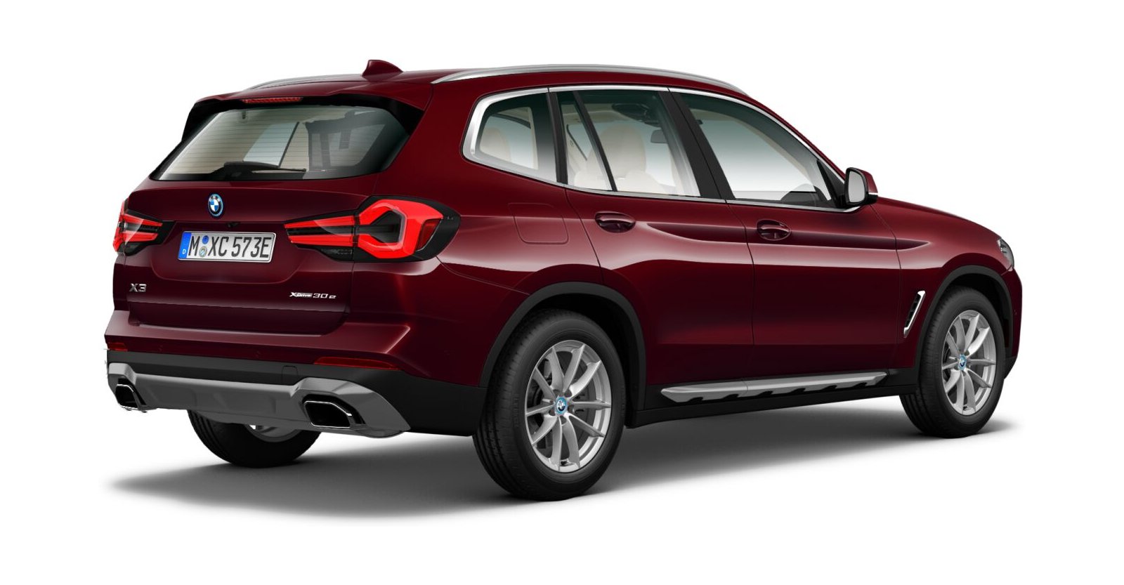 BMW BMW X in Rot von hinten BMW BMW X in Rot von hinten