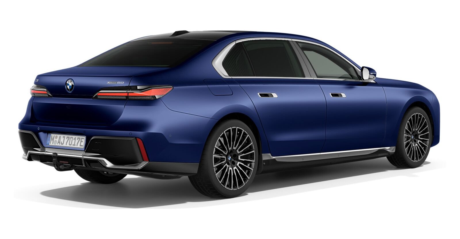 BMW BMW I in Blau von hinten