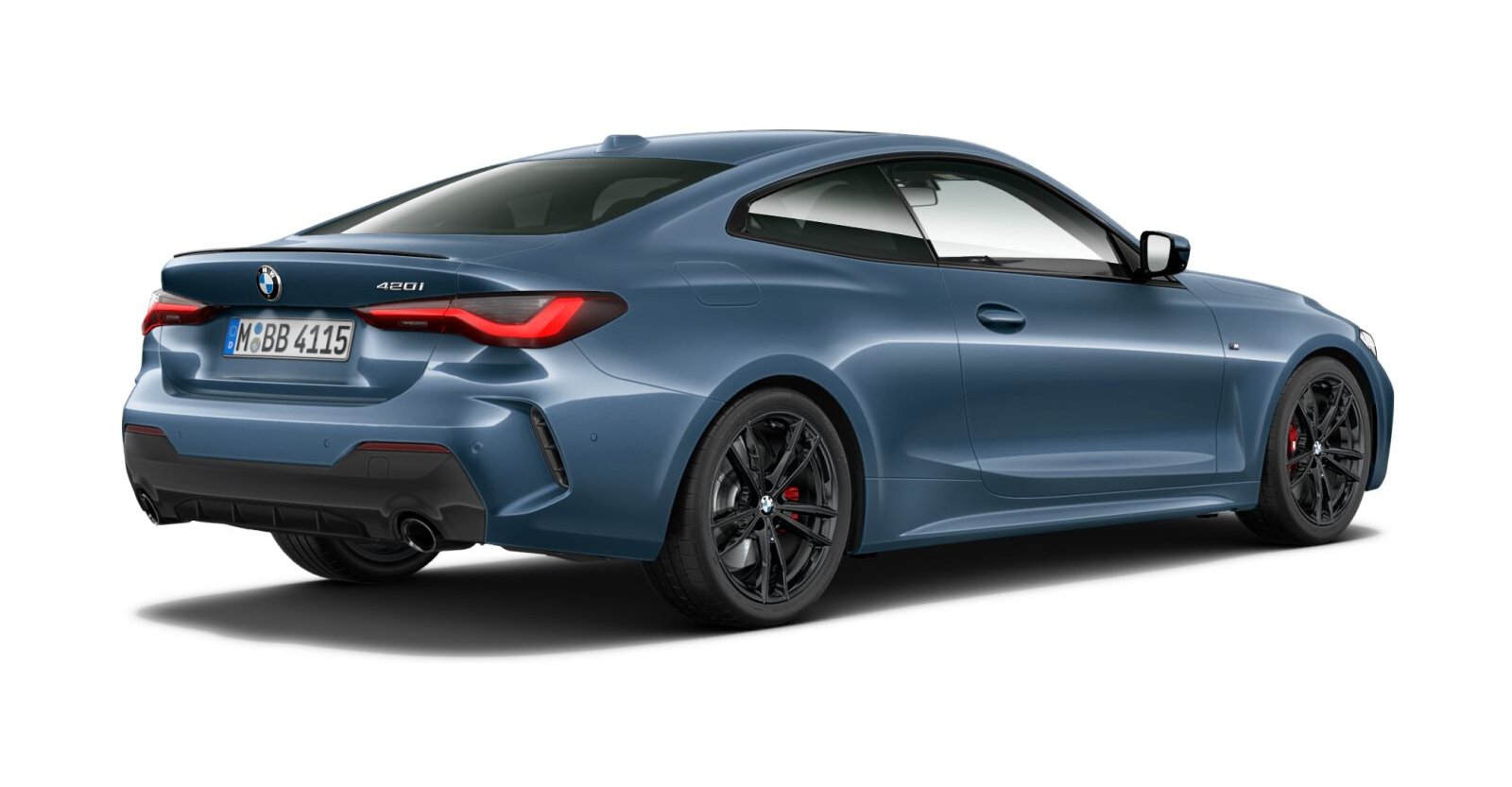 BMW BMW 4er in Blau von hinten BMW BMW 4er in Blau von hinten