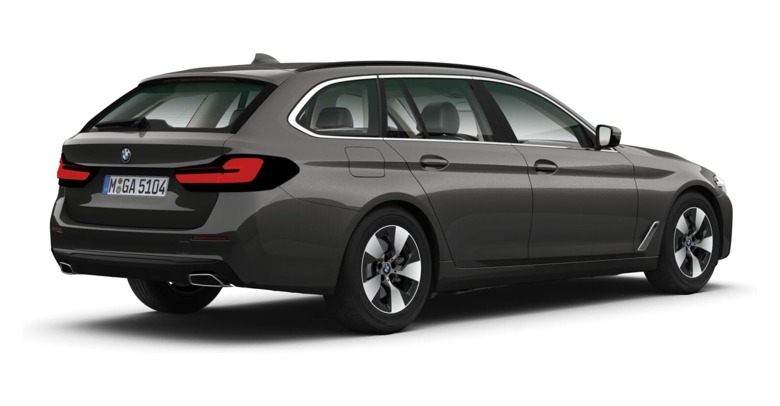 BMW BMW 5er in Grau von hinten