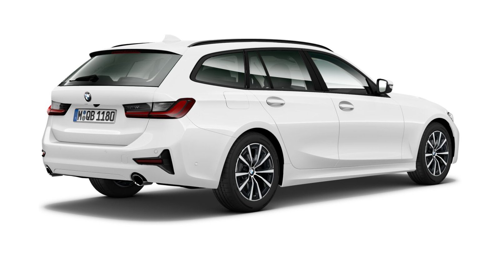 BMW BMW 3er in Weiß von hinten BMW BMW 3er in Weiß von hinten
