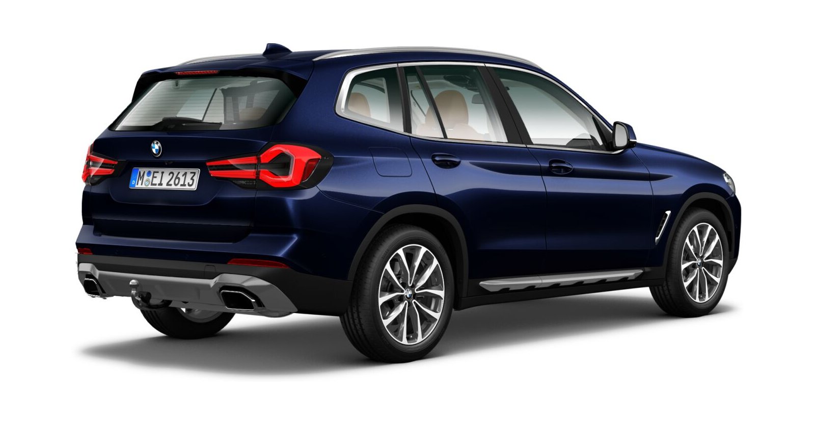 BMW BMW X in Blau von hinten