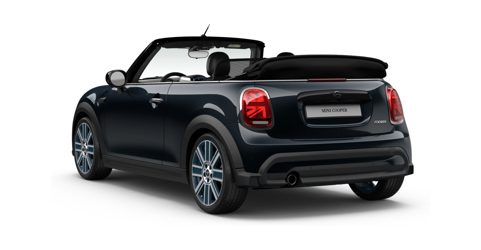 MINI MINI Cabrio in Schwarz von hinten