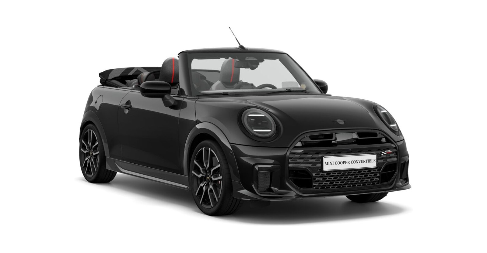 MINI Cooper C Cabrio in Schwarz von vorne