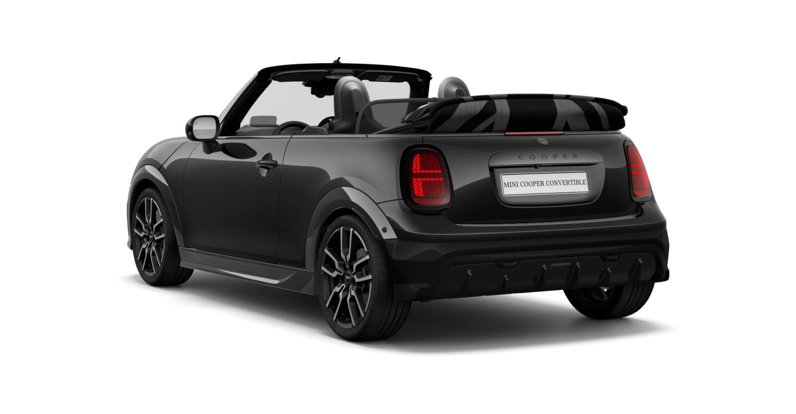 MINI MINI Cabrio in Schwarz von hinten MINI MINI Cabrio in Schwarz von hinten