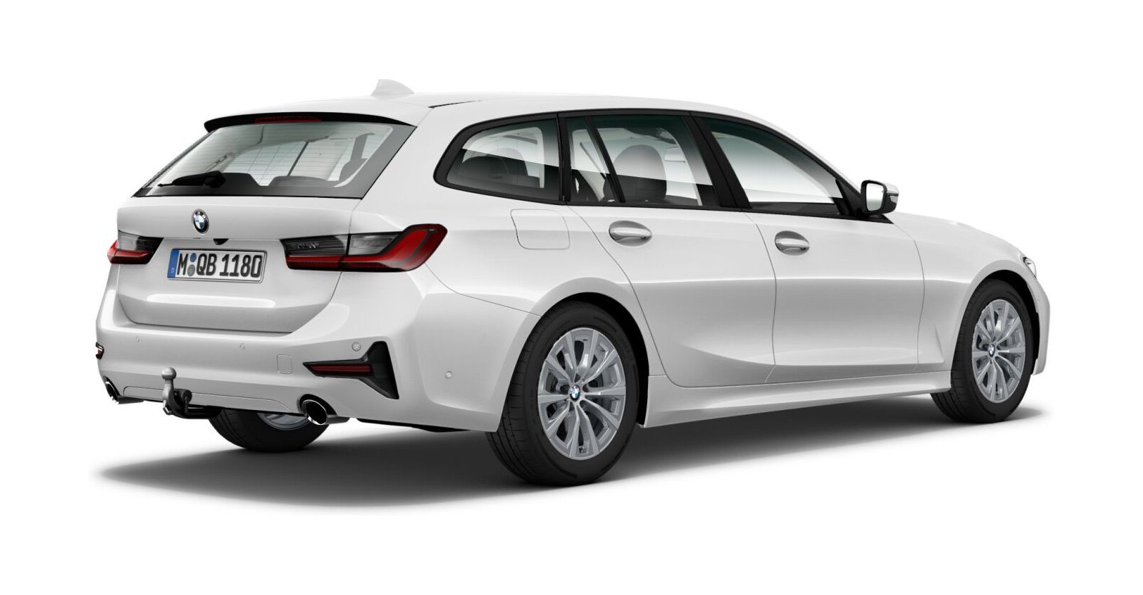 BMW BMW 3er in Weiß von hinten