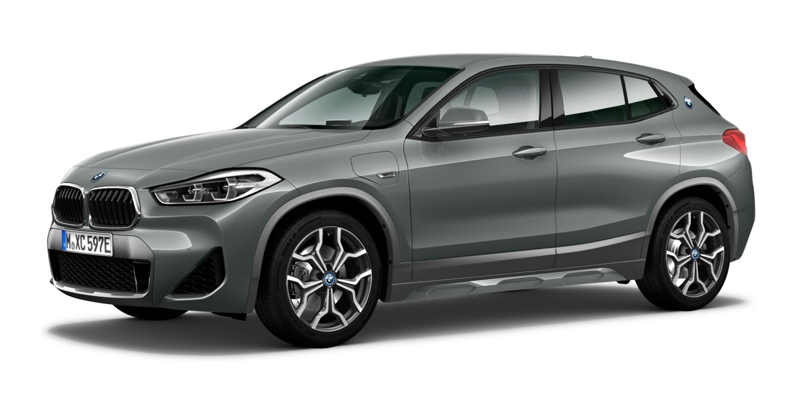 BMW X2 xDrive25e in Grau von vorne BMW X2 xDrive25e in Grau von vorne