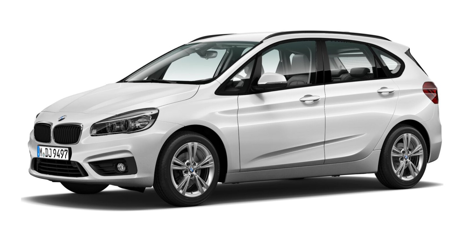BMW 218d Active Tourer in Weiß von vorne BMW 218d Active Tourer in Weiß von vorne