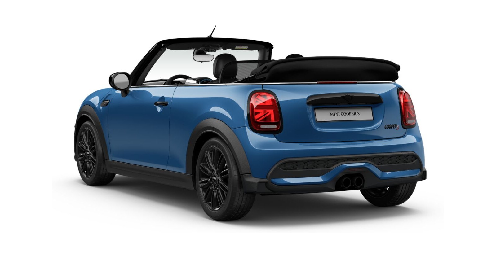 MINI MINI Cabrio in Blau von hinten MINI MINI Cabrio in Blau von hinten