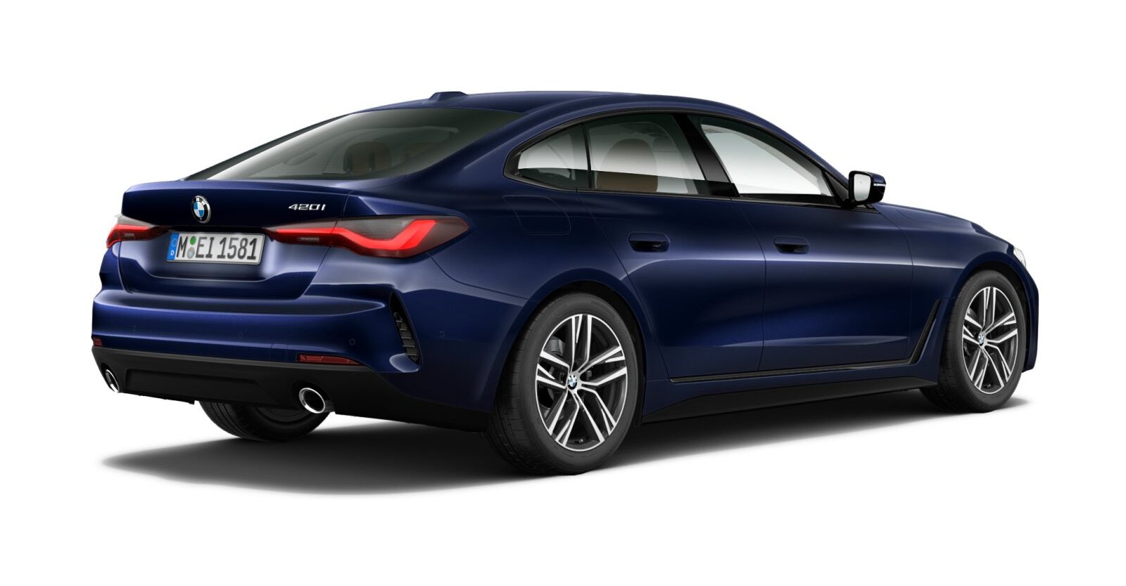 BMW BMW 4er in Blau von hinten BMW BMW 4er in Blau von hinten