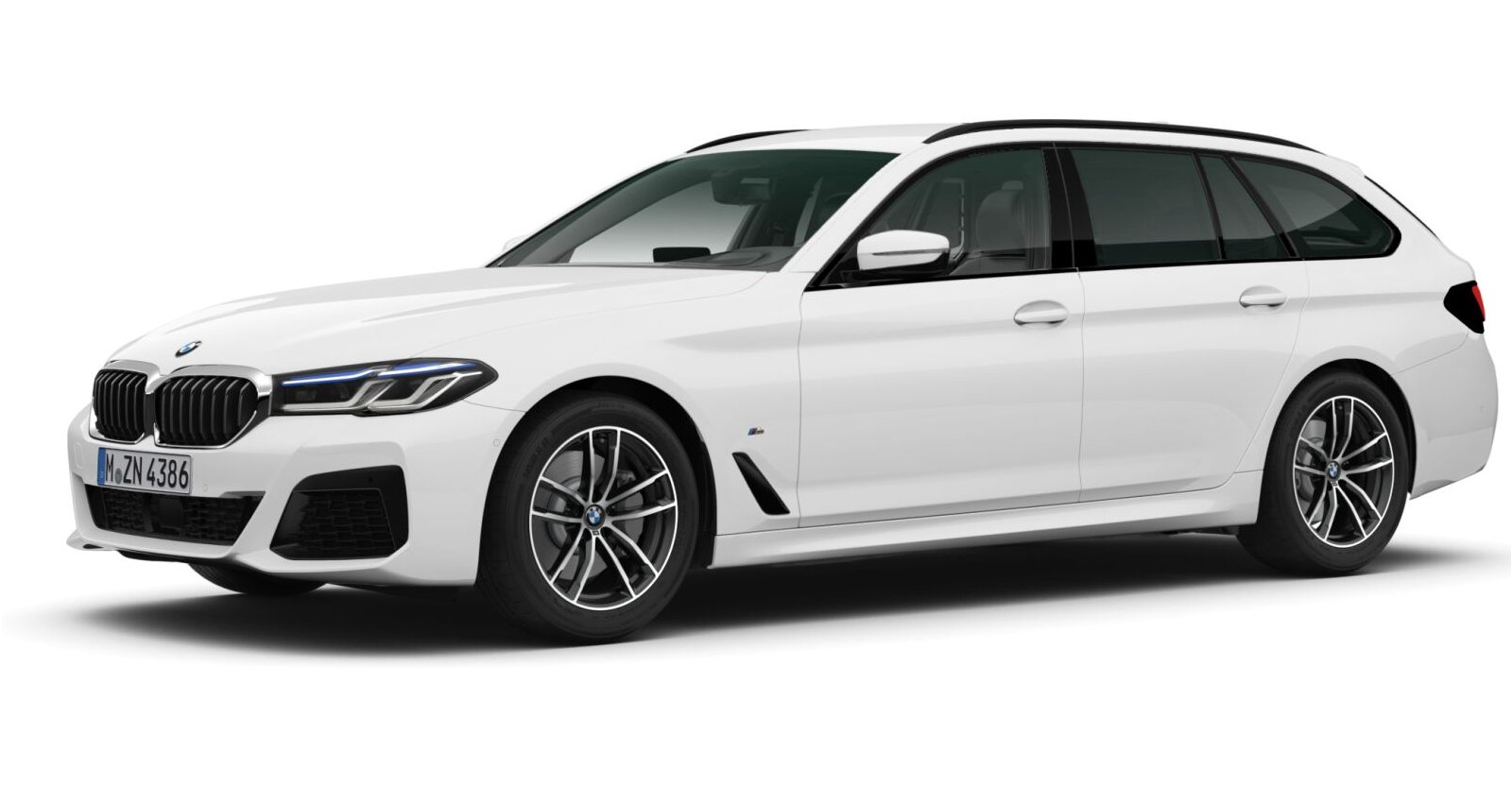 BMW BMW 5er in Weiß von vorne BMW BMW 5er in Weiß von vorne