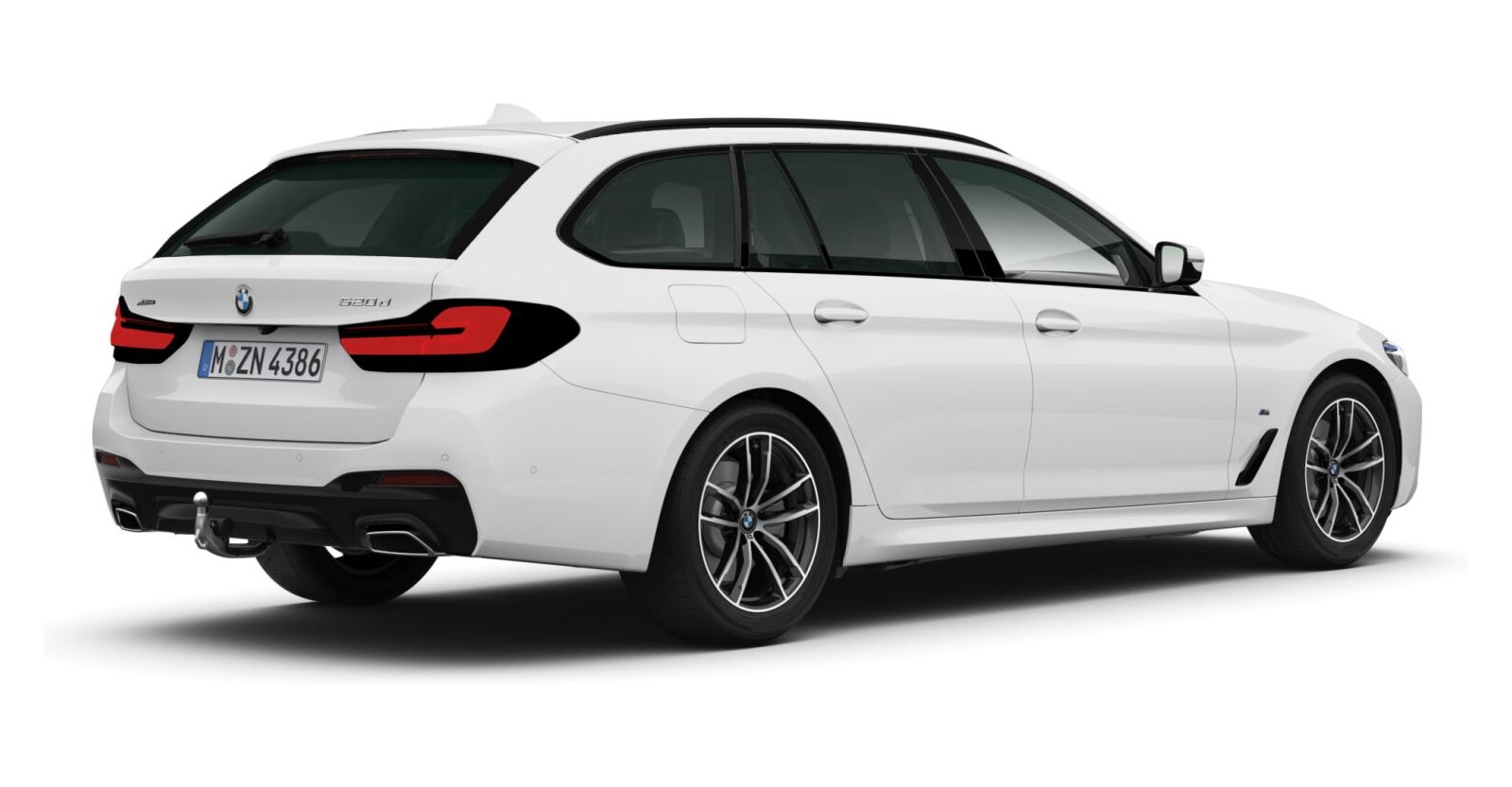 BMW BMW 5er in Weiß von hinten BMW BMW 5er in Weiß von hinten