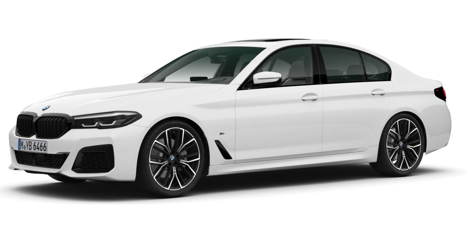 BMW BMW 5er in Weiß von vorne BMW BMW 5er in Weiß von vorne