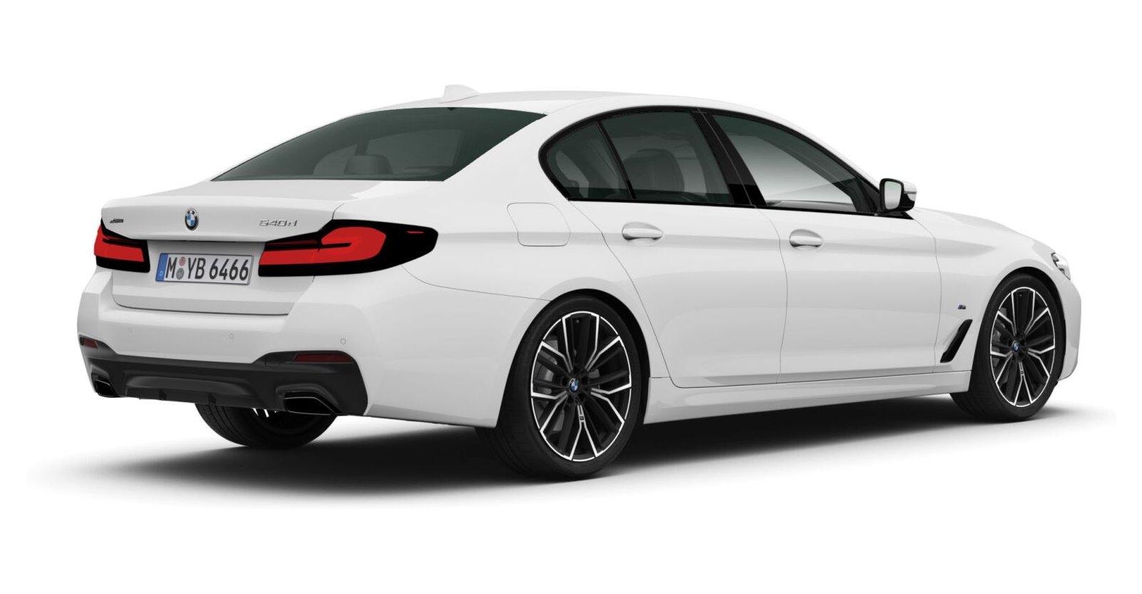 BMW BMW 5er in Weiß von hinten BMW BMW 5er in Weiß von hinten