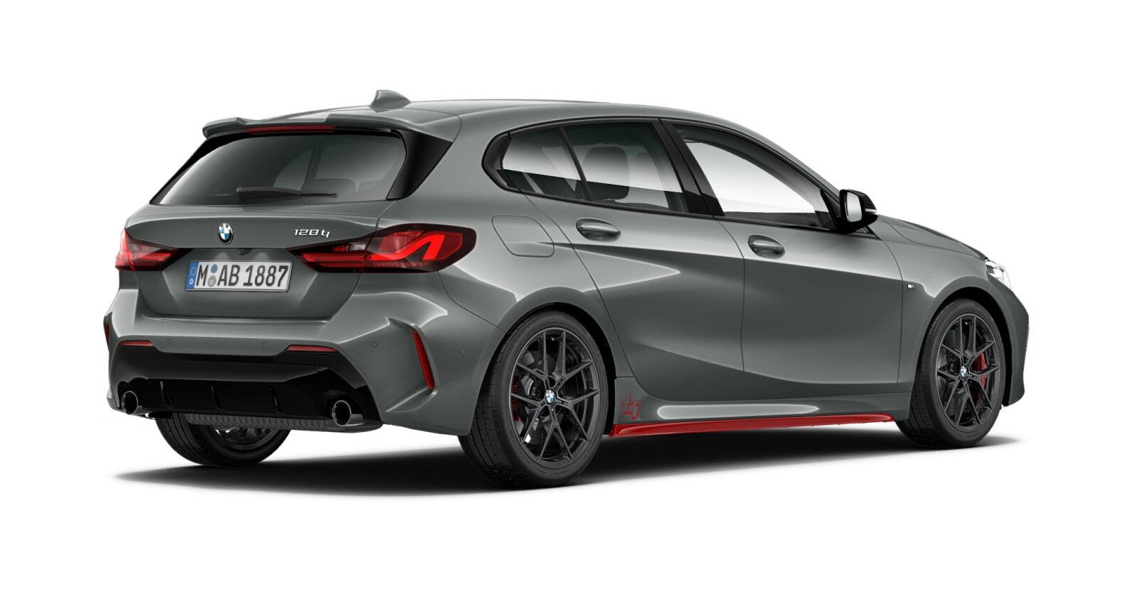 BMW BMW 1er in Grau von hinten
