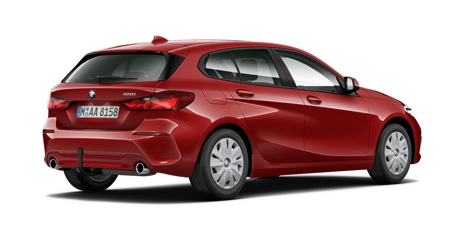 BMW BMW 1er in Rot von hinten BMW BMW 1er in Rot von hinten
