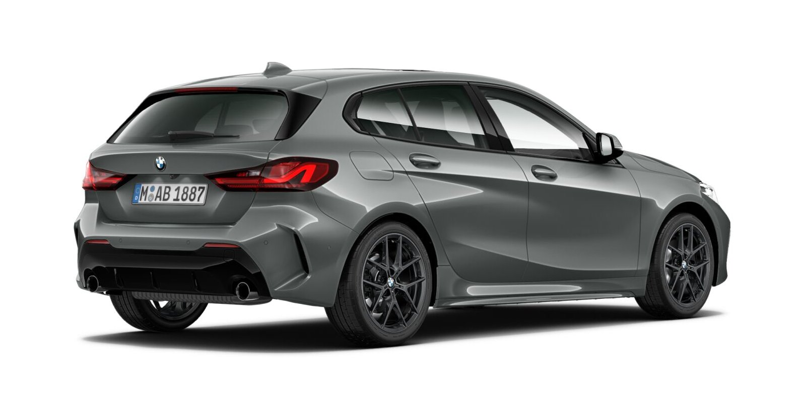 BMW BMW 1er in Grau von hinten