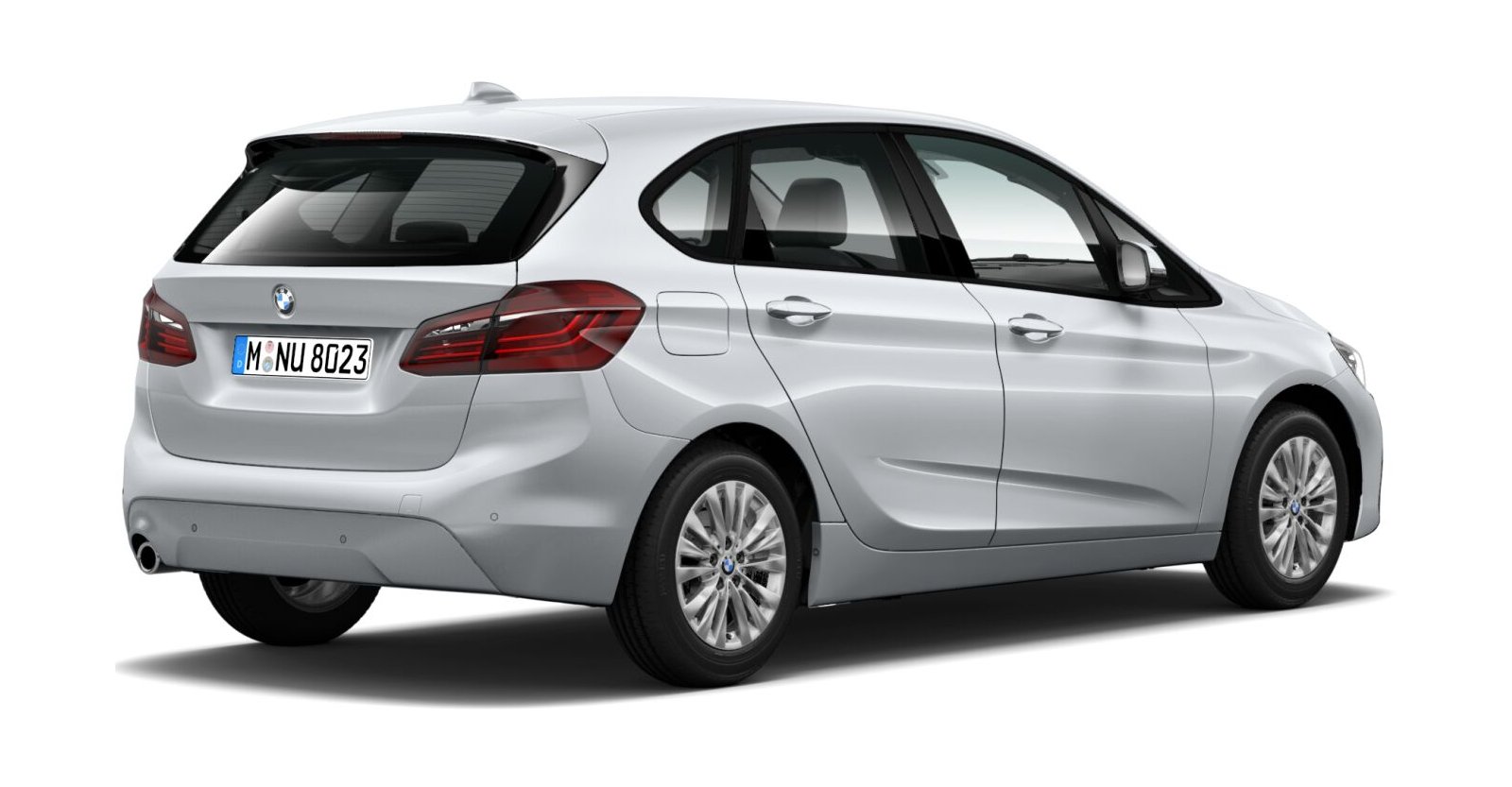 BMW BMW 2er in Silber von hinten BMW BMW 2er in Silber von hinten