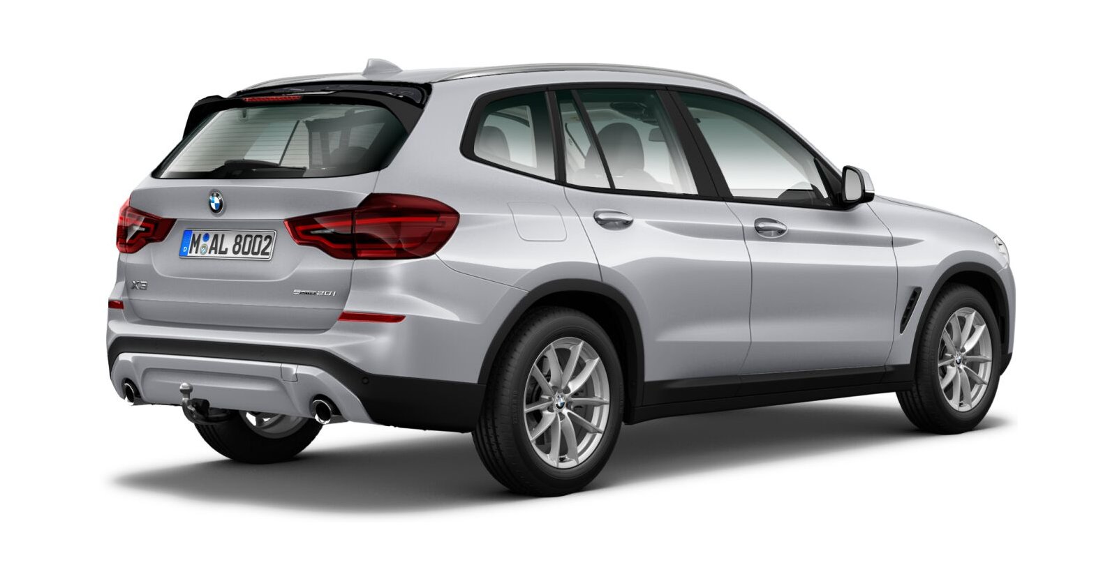 BMW BMW X in Silber von hinten
