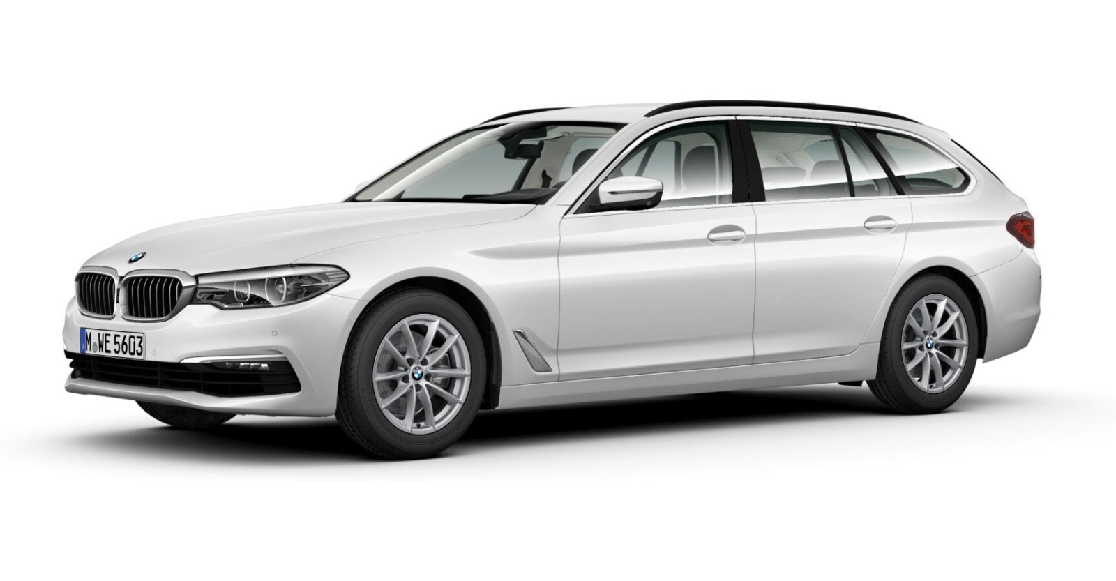 BMW BMW 5er in Weiß von vorne